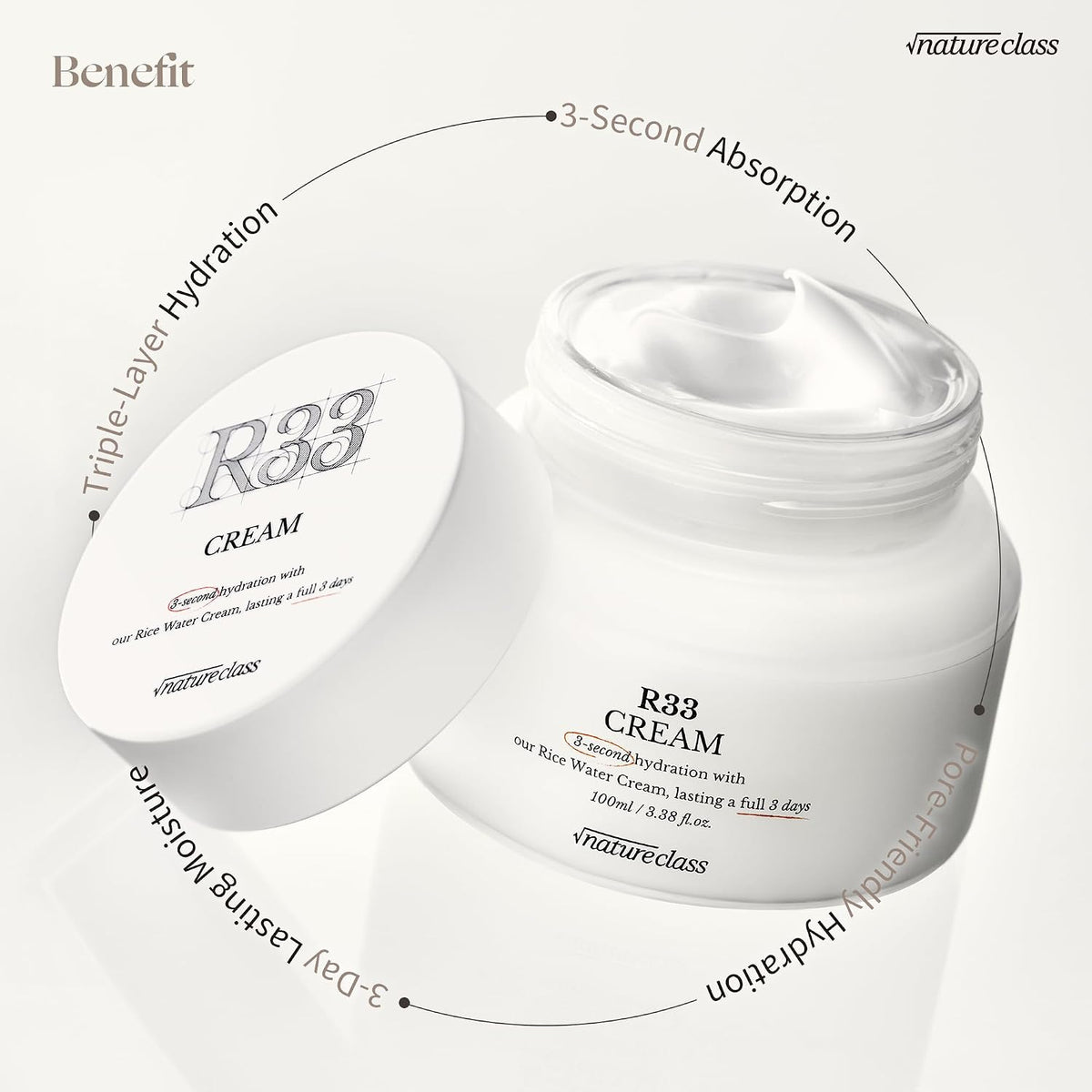 NATURECLASS R33 Korean Rice Face Moisturizer – 100ml