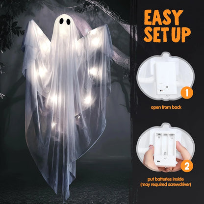 47" LED Hanging Ghost Halloween Decoration