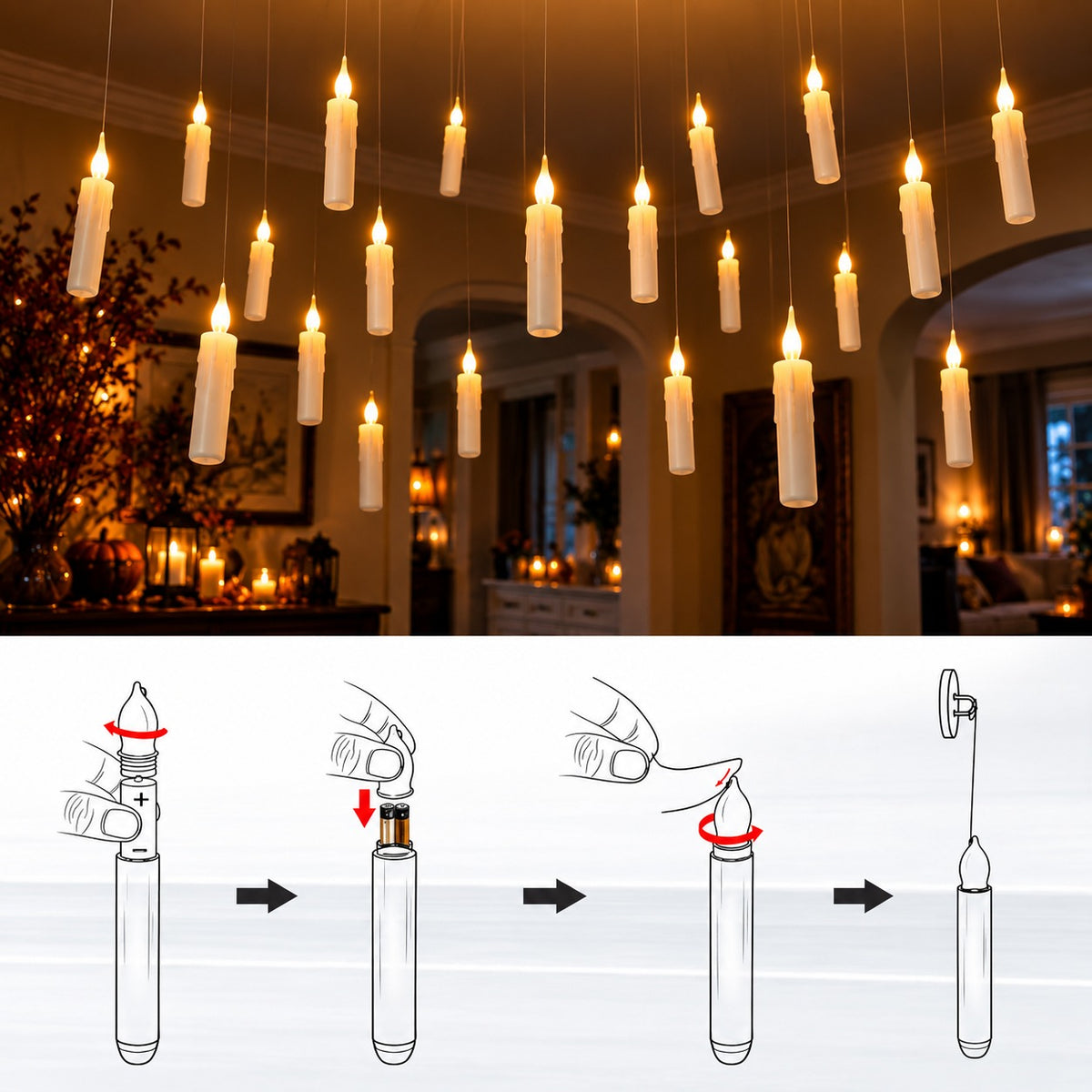 Floating candles setup instructions