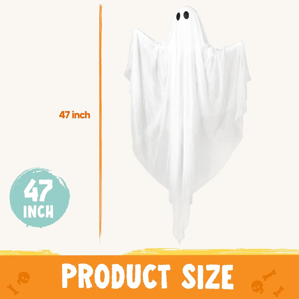 47" LED Hanging Ghost Halloween Decoration