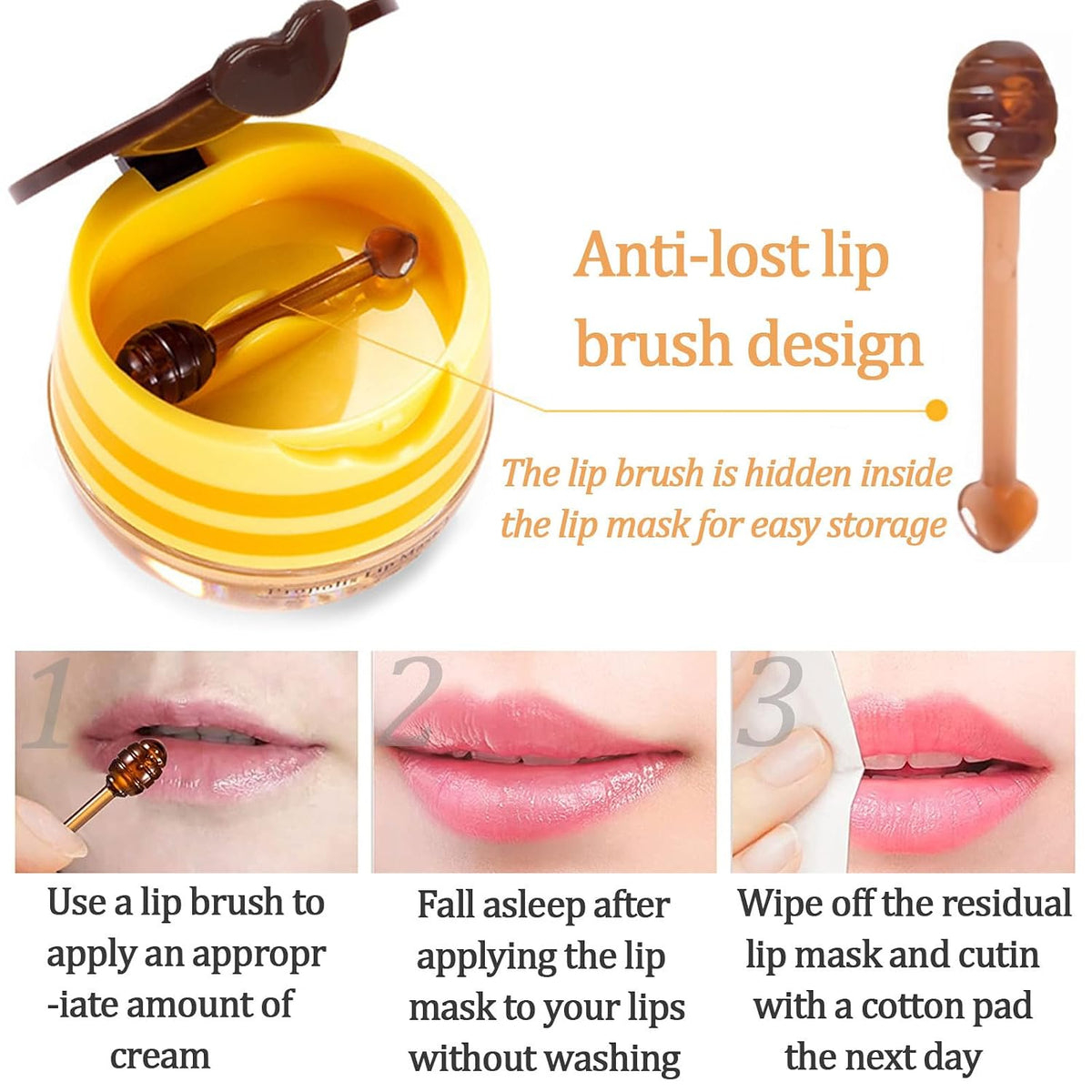 Bee Honey Pot Lip Mask – Hydrating Lip Care | 3, 6 & 8 PCS