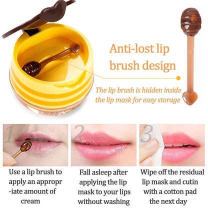 Bee Honey Pot Lip Mask – Hydrating Lip Care | 3, 6 & 8 PCS